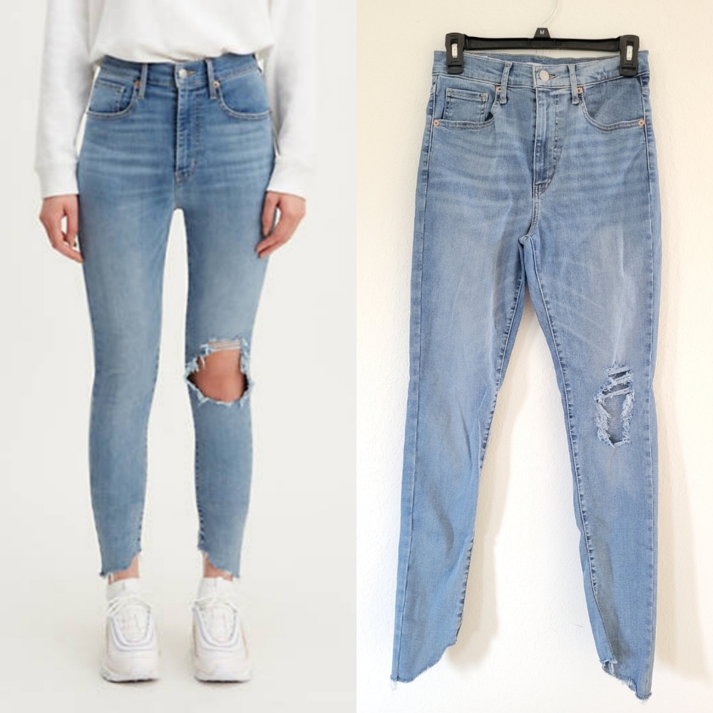 LEVI'S Mile High Super Skinny Jeans In Bets Are Off Wash 28.